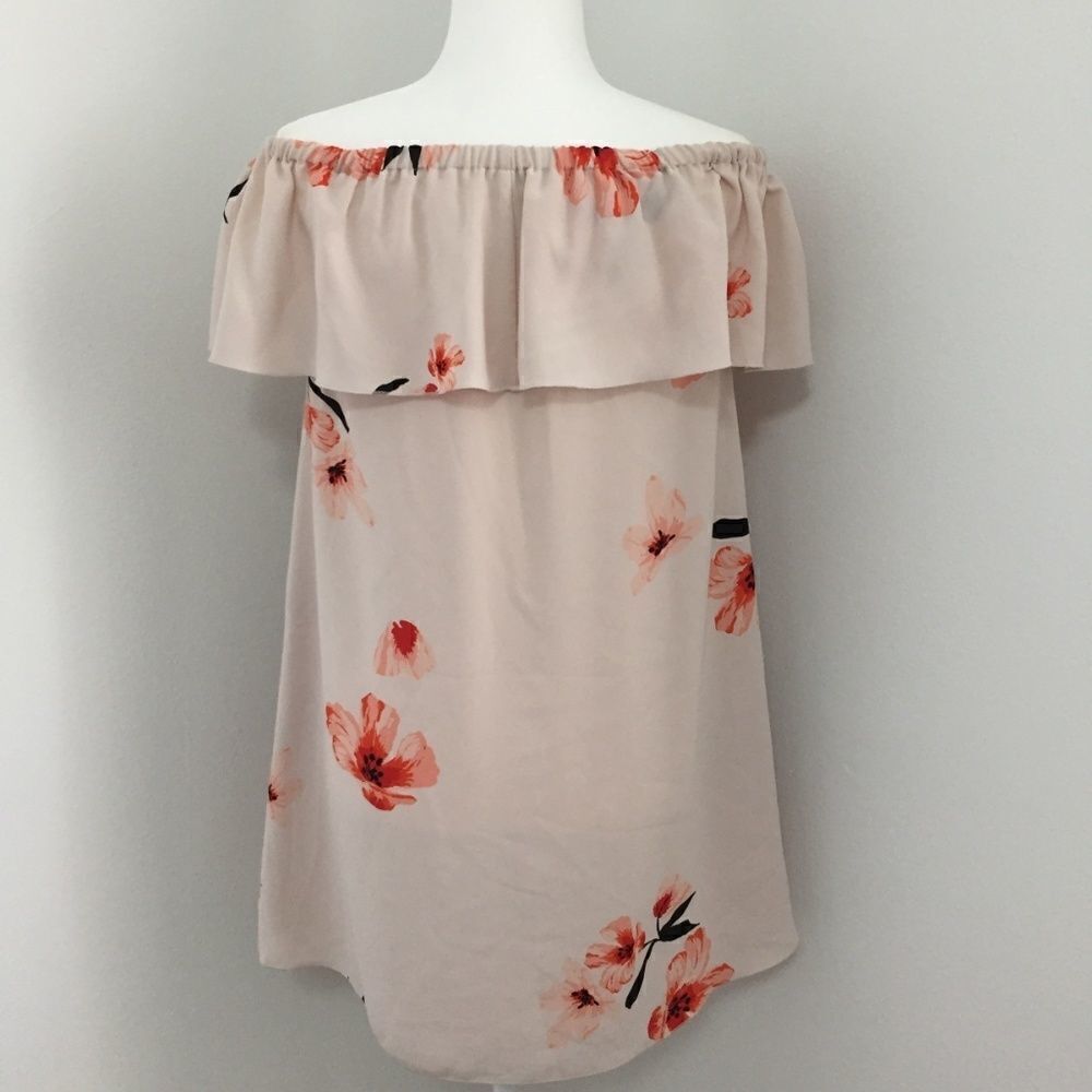 Wilfred Neuchatel Pink Off-the-Shoulder Dress
